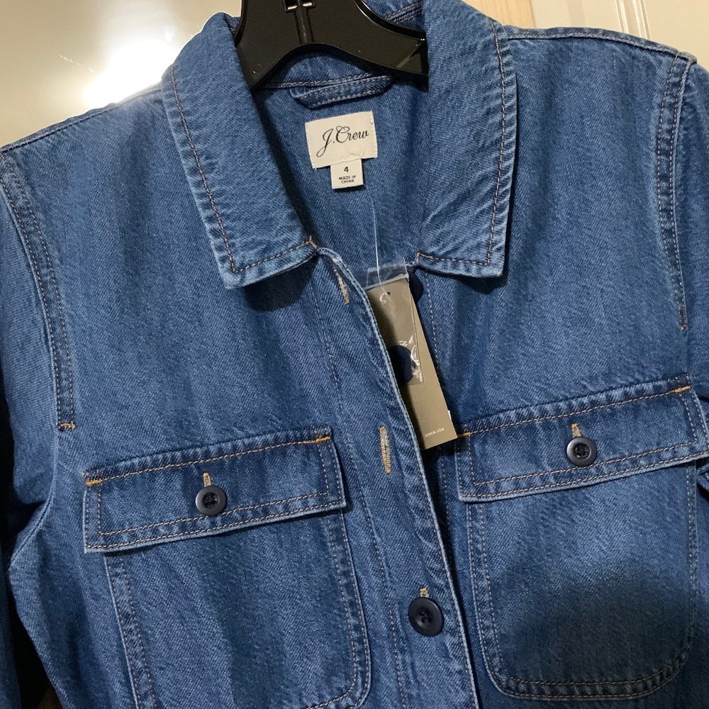 Sold out J.Crew: Flattering, Cinched-waist denim jumpsuit Jumpsuit, NWT, size 4